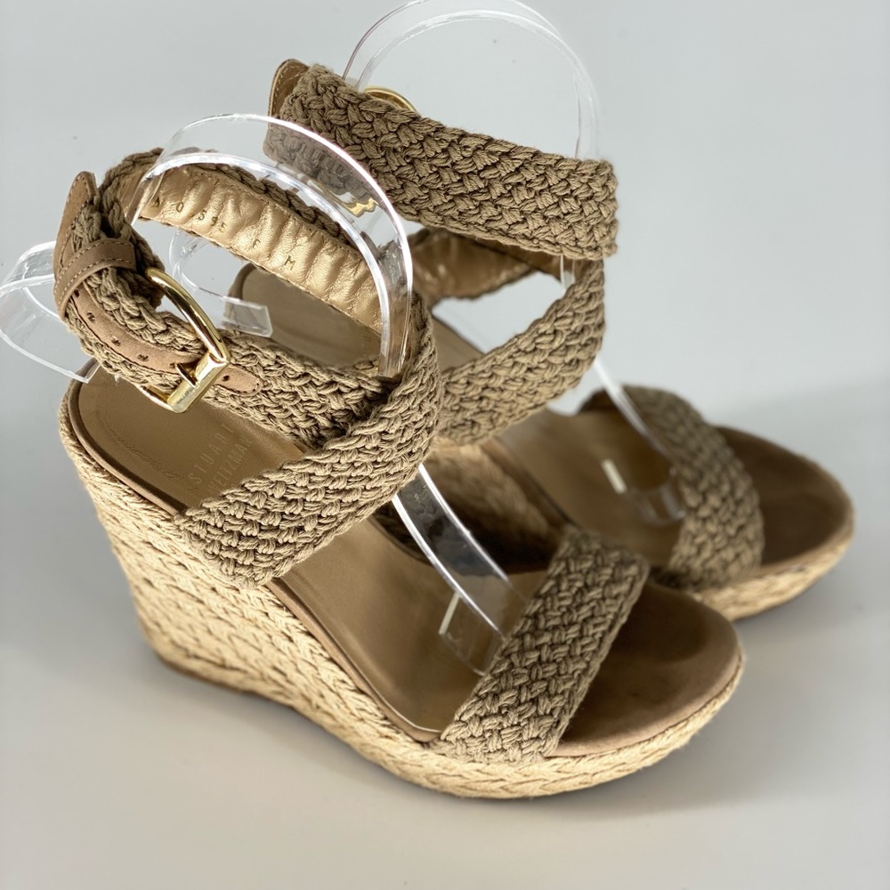 Stuart Weitzman Alex Crochet Wedges Size 6.5